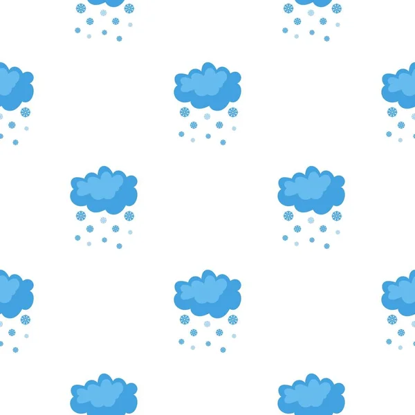 Снегопад значок в стиле мультфильма изолированы на белом фоне. Векторная иллюстрация погоды . — стоковый вектор