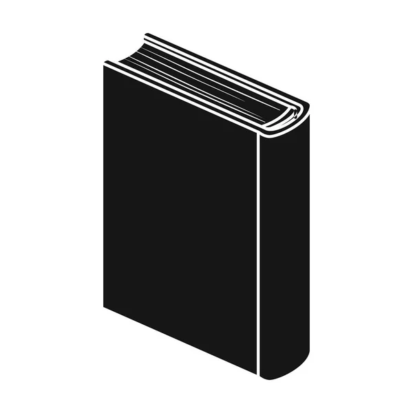 Ícone de livro de pé azul em estilo preto isolado no fundo branco. Livros símbolo estoque vetor ilustração . — Vetor de Stock