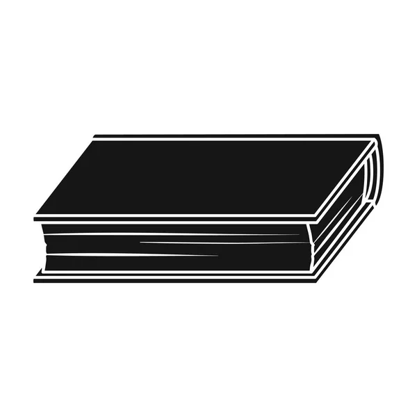 Icono de libro verde en estilo negro aislado sobre fondo blanco. Libros símbolo stock vector ilustración . — Vector de stock
