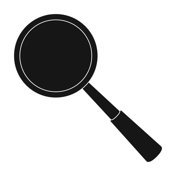 Magnifying glass icon in black style isolated on white background. Precious minerals and jeweler symbol stock vector illustration. — Stock Vector
