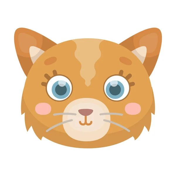 Icono de bozal de gato en estilo de dibujos animados aislado sobre fondo blanco. Animal hocico símbolo stock vector ilustración . — Vector de stock