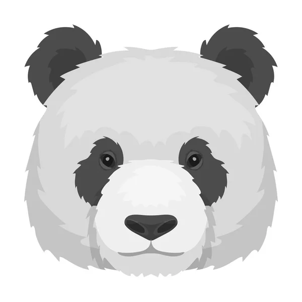 Icono de panda en estilo de dibujos animados aislado sobre fondo blanco. Animales realistas símbolo stock vector ilustración . — Vector de stock