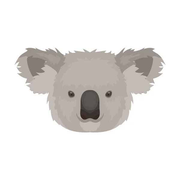 Icono de Koala en estilo de dibujos animados aislado sobre fondo blanco. Animales realistas símbolo stock vector ilustración . — Vector de stock