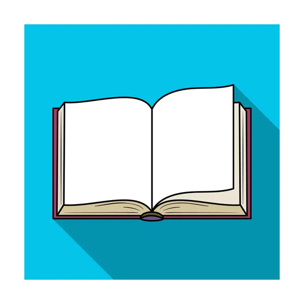 Icono de libro abierto en estilo plano aislado sobre fondo blanco. Libros símbolo stock vector ilustración . — Archivo Imágenes Vectoriales