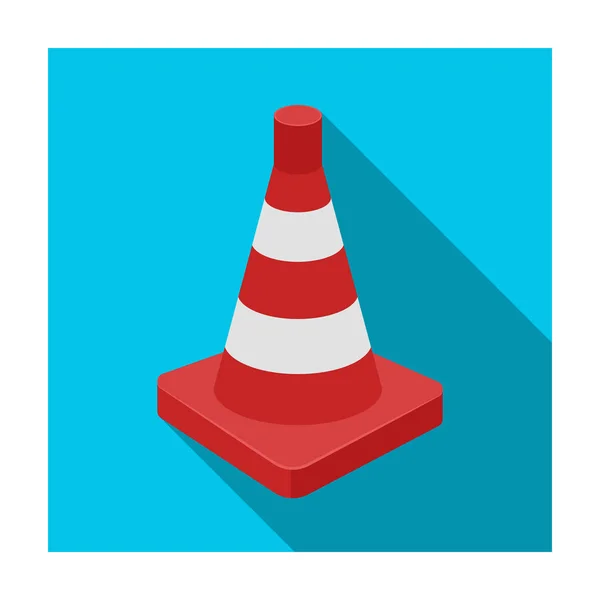 Reffic cone icon in flat style isolated on white background. Векторная иллюстрация символов полиции . — стоковый вектор