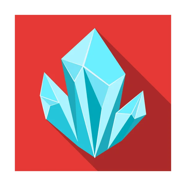 Niebieska ikona naturalne mineralne w płaski na białym tle. Ilustracja wektorowa cennych minerałów i magazynie symbol Jubiler. — Wektor stockowy