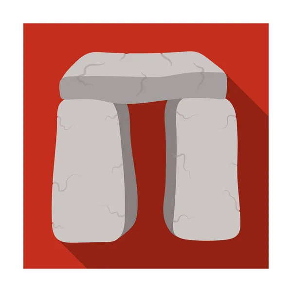 Szkocki kamienny pomnik ikona płaski na białym tle. Szkocji kraju symbol Stockowa ilustracja wektorowa. — Wektor stockowy