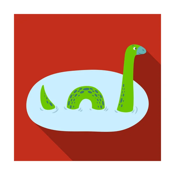 Loch Ness icône monstre dans un style plat isolé sur fond blanc. Écosse pays symbole illustration vectorielle de stock . — Image vectorielle