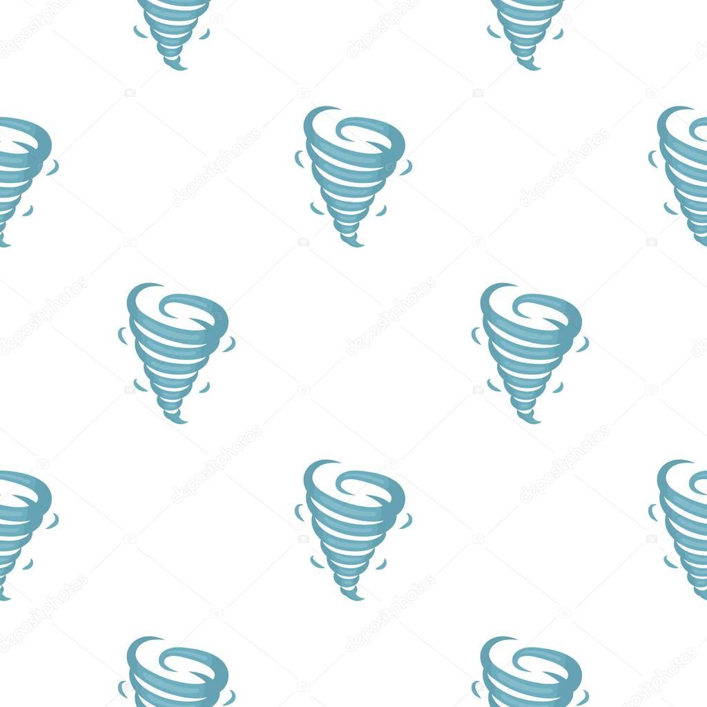 Tornado icon in cartoon style isolated on white background. Weather pattern vector illustration.