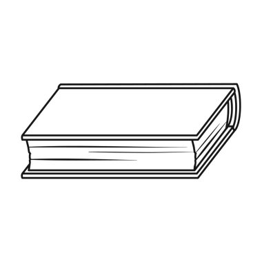 Yeşil Kitap simgesi beyaz arka plan üzerinde izole anahat tarzı. Kitaplar sembol stok vektör çizim.