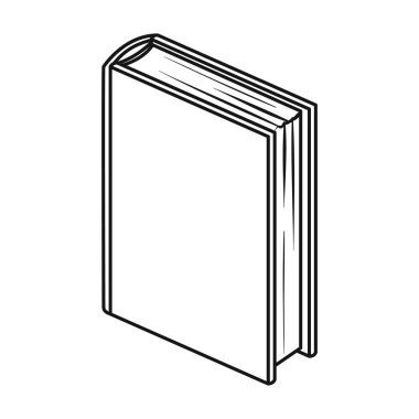 Mor ayakta kitap simgesi beyaz arka plan üzerinde izole anahat tarzı. Kitaplar sembol stok vektör çizim.