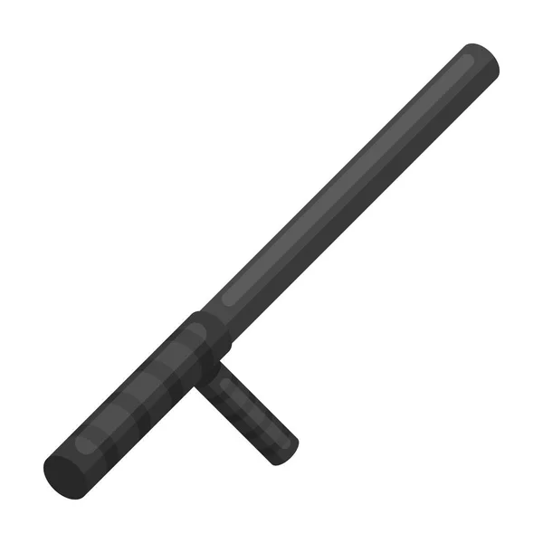 Baton policji ikona stylu monochromatyczne na białym tle. Policji symbol Stockowa ilustracja wektorowa. — Wektor stockowy