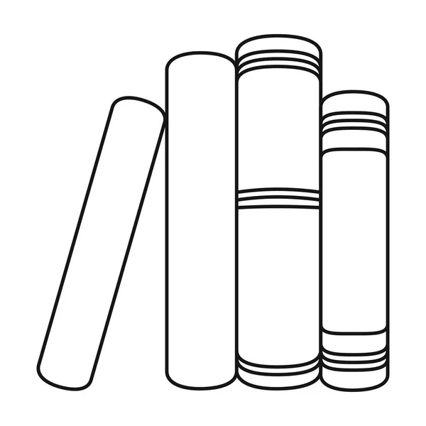 Иконка стоящих книг в стиле наброска выделена на белом фоне. Векторная иллюстрация символов книг . — стоковый вектор