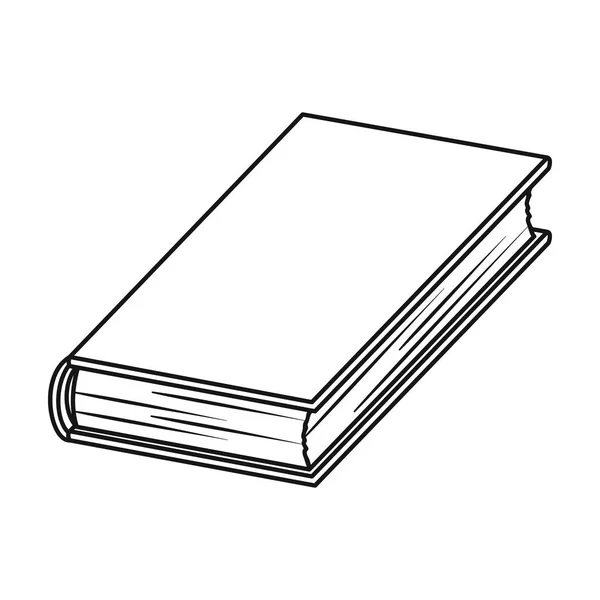 Ícone de livro preto em estilo esboço isolado no fundo branco. Livros símbolo estoque vetor ilustração . —  Vetores de Stock