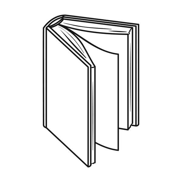 Ícone de livro de pé preto em estilo esboço isolado no fundo branco. Livros símbolo estoque vetor ilustração . —  Vetores de Stock