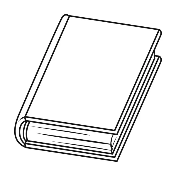 Icono de libro violeta en estilo de esquema aislado sobre fondo blanco. Libros símbolo stock vector ilustración . — Archivo Imágenes Vectoriales