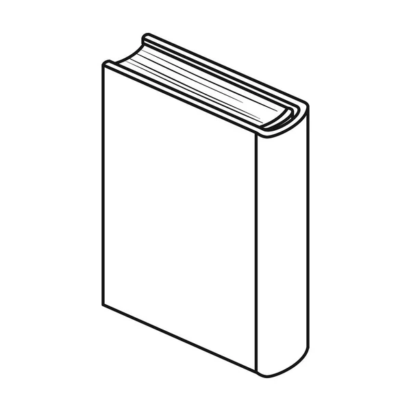 アウトライン スタイルの白い背景で隔離の立っている青い本のアイコン。本シンボル株式ベクトル図. — ストックベクタ