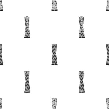 Shanghai kule simge siyah tarzında beyaz arka plan üzerinde izole. Arap Emirlikleri desen hisse senedi vektör çizim.