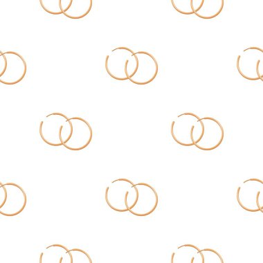 Hoop küpe simgesi beyaz arka plan üzerinde izole karikatür tarzı. Takı ve Aksesuar desen hisse senedi vektör çizim.