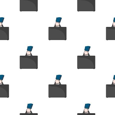 Evrak Çantası'nı simgesi beyaz arka plan üzerinde izole karikatür tarzı. Para ve Finans desen hisse senedi vektör çizim.