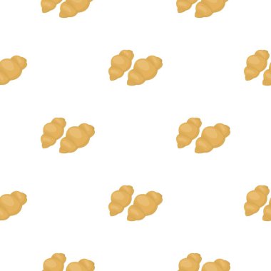 Gnocchi makarna simgesi beyaz arka plan üzerinde izole karikatür tarzı. Makarna desen stok tür illüstrasyon vektör.