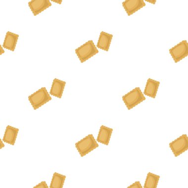 Mantı makarna simgesi beyaz arka plan üzerinde izole karikatür tarzı. Makarna desen stok tür illüstrasyon vektör.