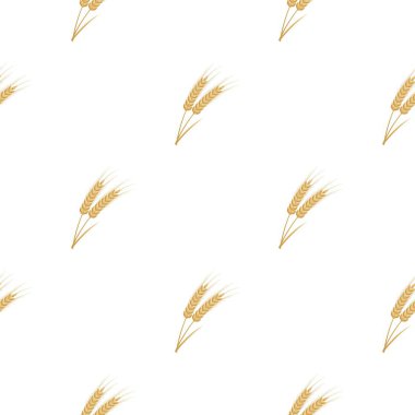 Buğday makarna simgesi beyaz arka plan üzerinde izole karikatür tarzı kulaklar. Makarna desen stok tür illüstrasyon vektör.