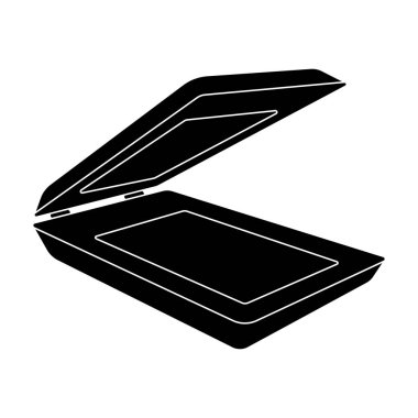 Tarayıcı simgesi beyaz arka plan üzerinde izole Siyah tarzında. Kişisel bilgisayar aksesuarları hisse senedi vektör çizim sembolü.