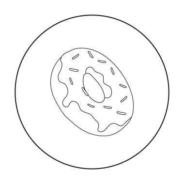 Beyaz arka plan üzerinde izole anahat tarzı donut kutsal kişilerin resmi. ABD ülke sembol stok vektör çizim.