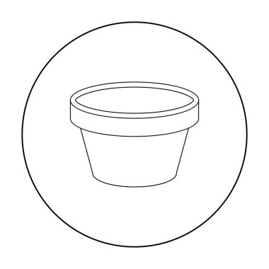 Dövme mürekkep simgesi anahat için kap. Büyük stüdyo anahat simgesinden tek dövme.