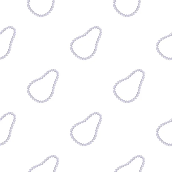 Icono de collar de perlas en estilo de dibujos animados aislados sobre fondo blanco. Joyería y accesorios patrón stock vector ilustración . — Archivo Imágenes Vectoriales