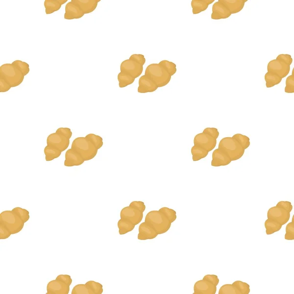 Icône de pâtes gnocchi en style dessin animé isolé sur fond blanc. Types de modèle de pâtes illustration vectorielle de stock . — Image vectorielle