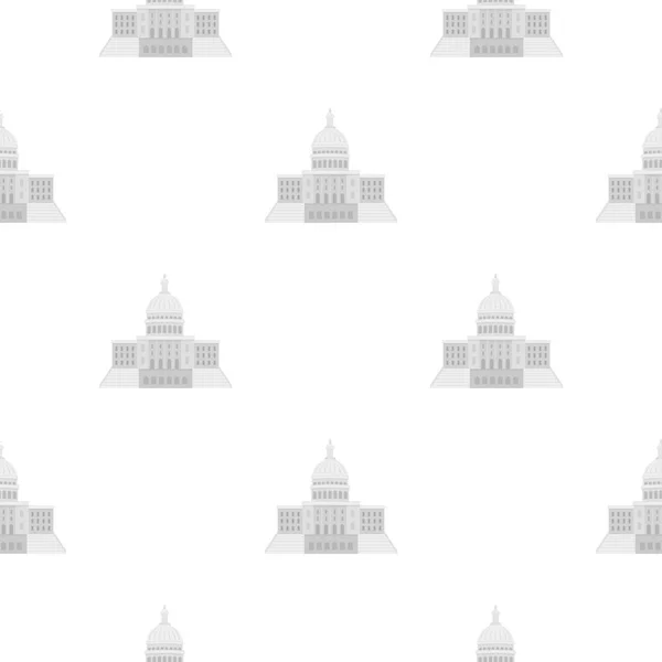 United States Capitol icon in cartoon style isolated on white background. USA country pattern stock vector illustration. — Stock Vector