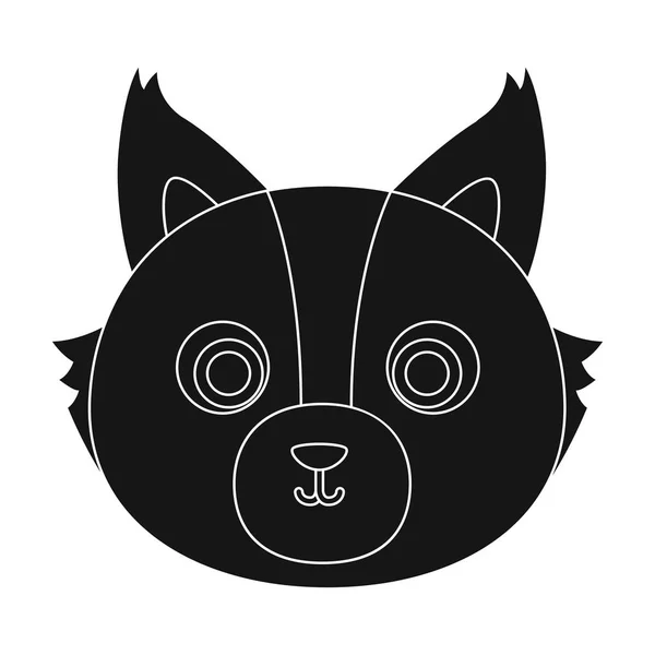 Wolf tlama ikona v černém stylu izolovaných na bílém pozadí. Zvířecí tlamy symbol akcií vektorové ilustrace. — Stockový vektor