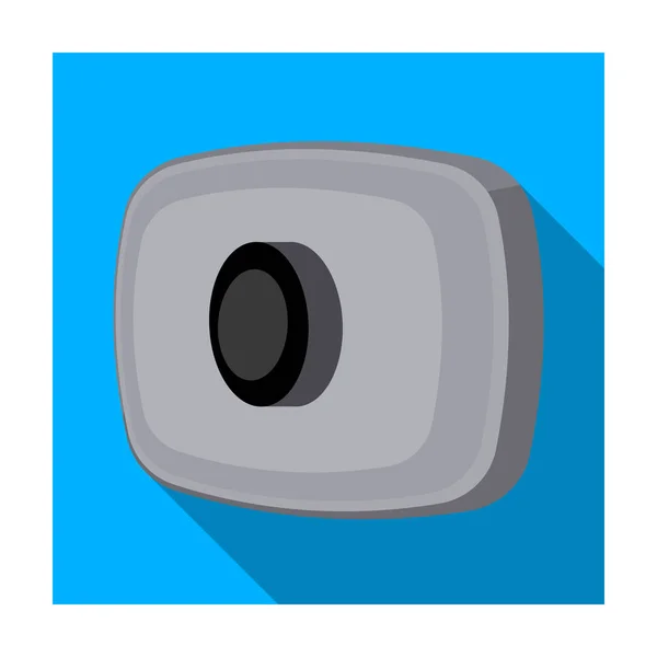 Ícone Webcam em estilo plano isolado no fundo branco. Acessórios de computador pessoal símbolo estoque vetor ilustração . —  Vetores de Stock