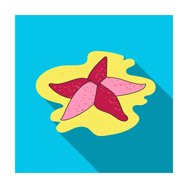 Seastar ikona v plochý izolovaných na bílém pozadí. Mořští živočichové symbol akcií vektorové ilustrace. — Stockový vektor