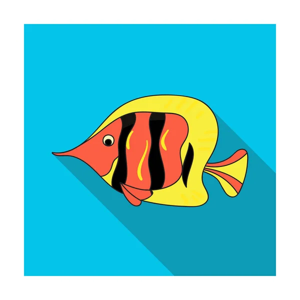 Engel Fisch Symbol in flachem Stil isoliert auf weißem Hintergrund. Meerestiere Symbol Aktienvektor Illustration. — Stockvektor