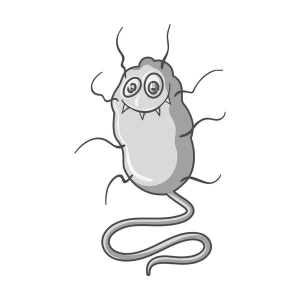 Ícone de vírus amarelo no estilo monocromático isolado no fundo branco. Vírus e bactérias símbolo estoque vetor ilustração . —  Vetores de Stock