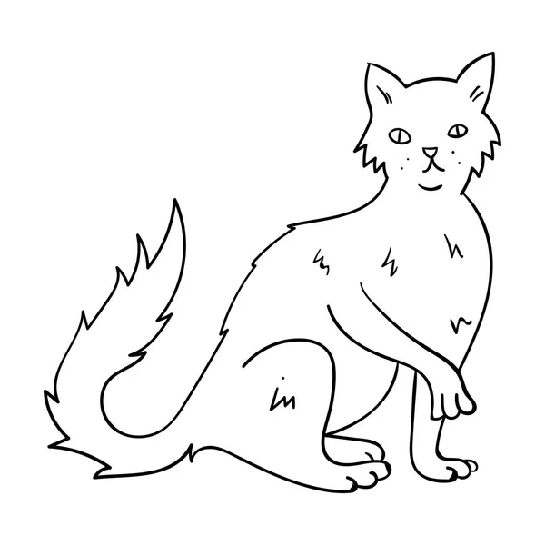 British Semi-longhair icon in outline style isolated on white background. Cat breeds symbol stock vector illustration. — Stock Vector