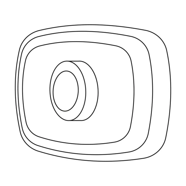 Ícone de webcam em estilo esboço isolado no fundo branco. Acessórios de computador pessoal símbolo estoque vetor ilustração . —  Vetores de Stock
