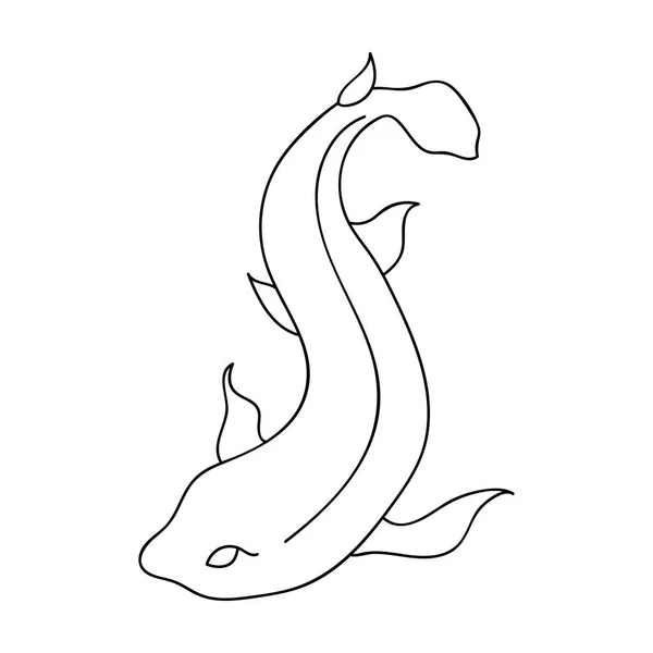 Bythaelurus ikonen i dispositionsformat isolerad på vit bakgrund. Havslevande djur symbol lager vektorillustration. — Stock vektor