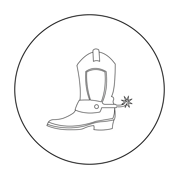 Modèle d'icône de botte de cow-boy. Singe icône occidentale du contour ouest sauvage . — Image vectorielle