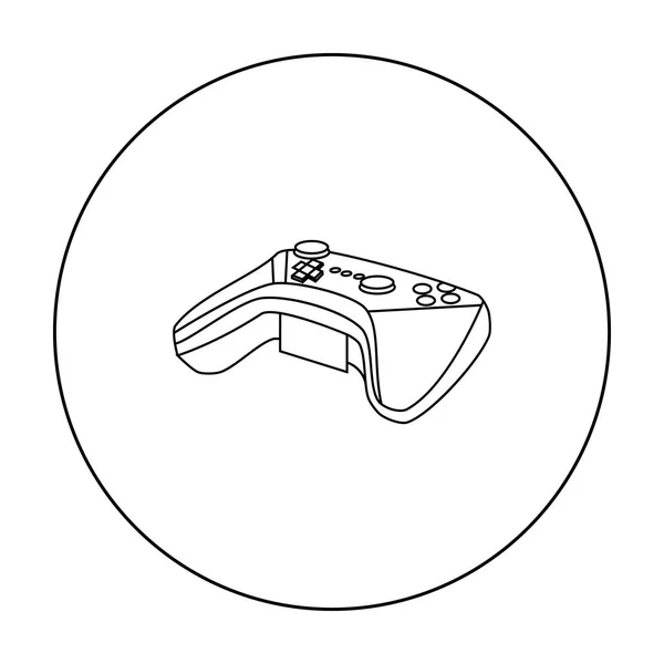 Game controller for the virtual reality icon in outline style isolated on white background. Virtual reality symbol stock vector illustration. — Stock Vector