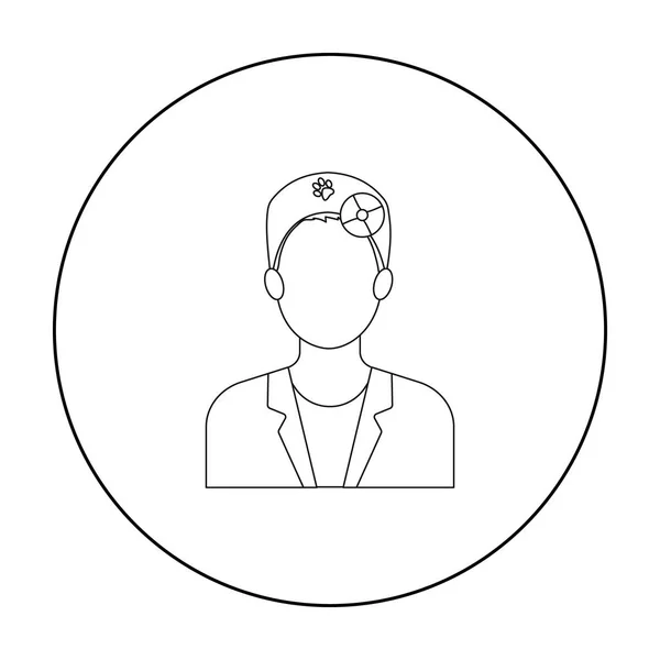 Ícone médico animal de estimação em estilo esboço isolado no fundo branco. Clínica veterinária símbolo estoque vetor ilustração . — Vetor de Stock