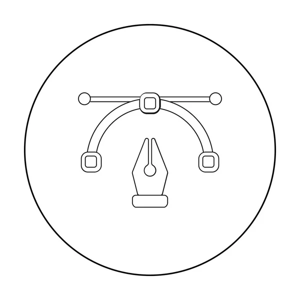 Ferramenta caneta em estilo esboço isolado no fundo branco. Tipografia símbolo estoque vetor ilustração . —  Vetores de Stock