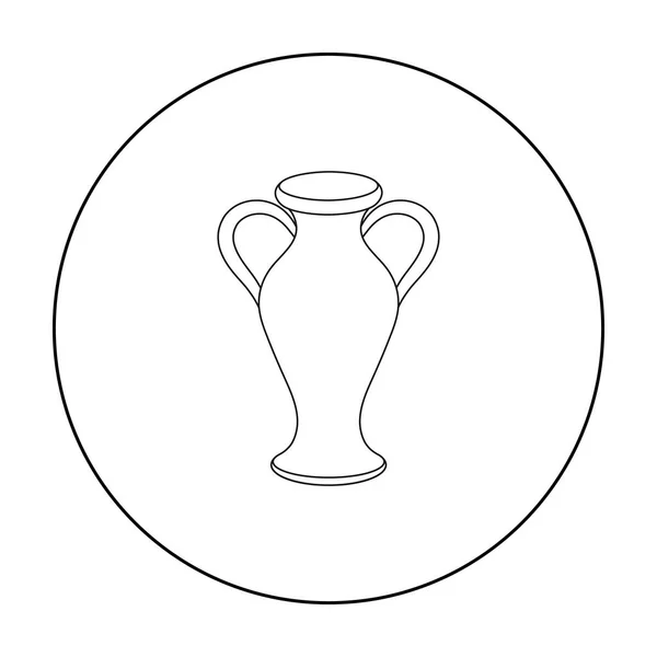 Amphora ikonen i dispositionsformat isolerad på vit bakgrund. Teater symbol lager vektorillustration — Stock vektor