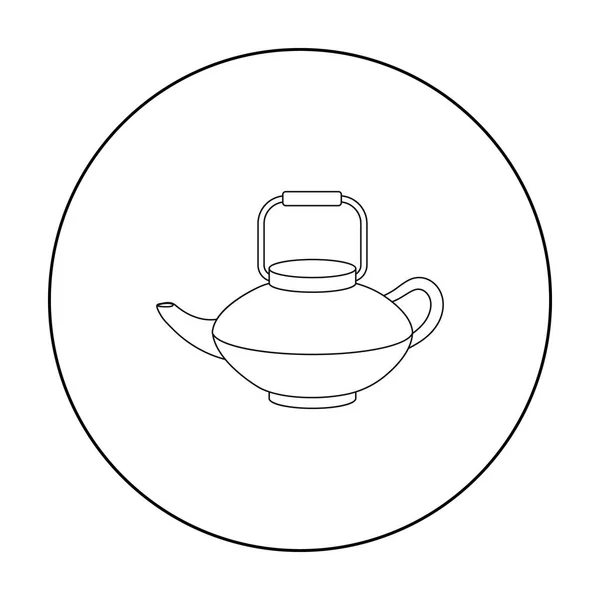 Tetsubin ikona stylu kontur na białym tle. Sushi symbol Stockowa ilustracja wektorowa. — Wektor stockowy
