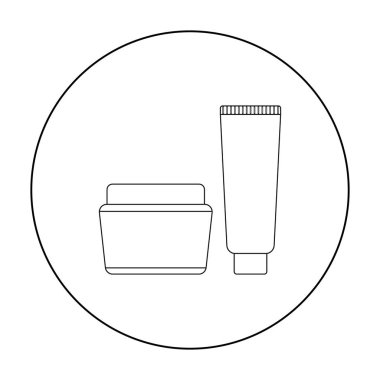 Vektör çizim web ve mobil için krem simgesi