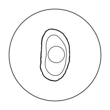 Beyaz arka plan üzerinde izole anahat tarzı Bibimbap simgesi. Güney Kore sembol stok vektör çizim.