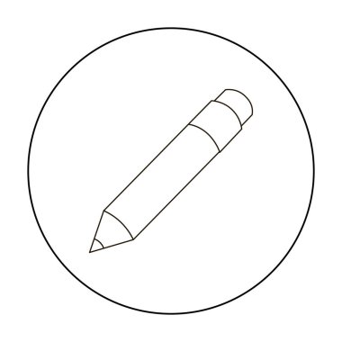 Kalem simgesi anahat. Büyük okul, üniversite anahat simgesinden tek eğitim.